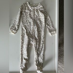 New Colored Organics Cream Floral Onesie
